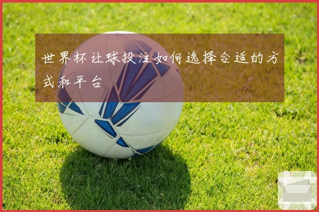 世界杯让球投注如何选择合适的方式和平台